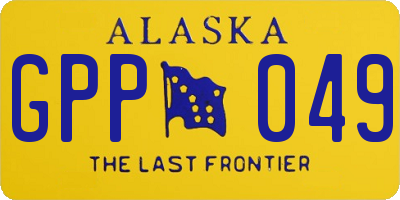AK license plate GPP049