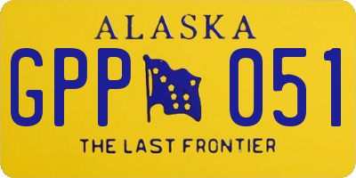 AK license plate GPP051