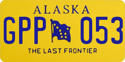 AK license plate GPP053