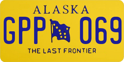 AK license plate GPP069