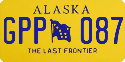 AK license plate GPP087