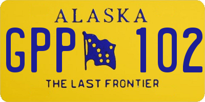 AK license plate GPP102
