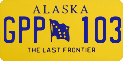 AK license plate GPP103