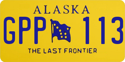 AK license plate GPP113