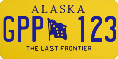 AK license plate GPP123