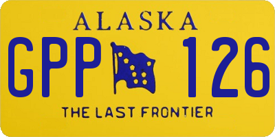 AK license plate GPP126