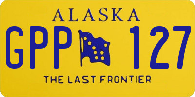 AK license plate GPP127