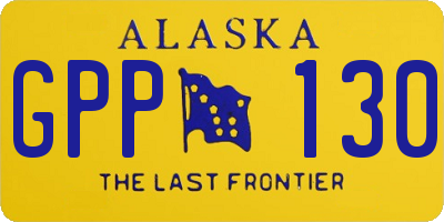 AK license plate GPP130