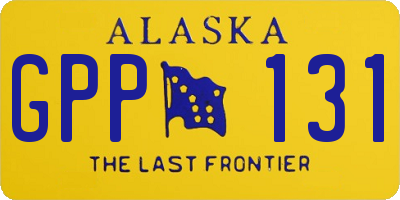 AK license plate GPP131