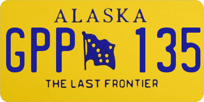 AK license plate GPP135