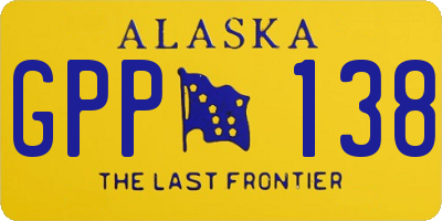 AK license plate GPP138