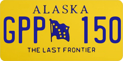 AK license plate GPP150