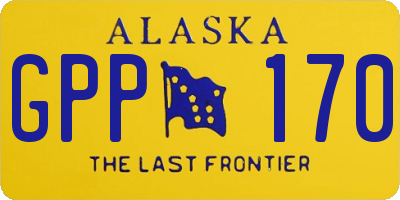 AK license plate GPP170