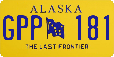 AK license plate GPP181