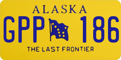 AK license plate GPP186