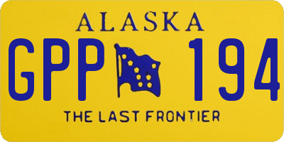 AK license plate GPP194