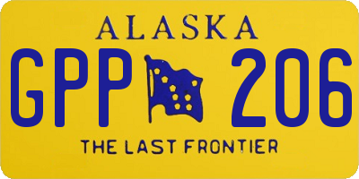 AK license plate GPP206