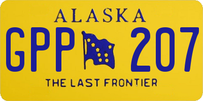AK license plate GPP207