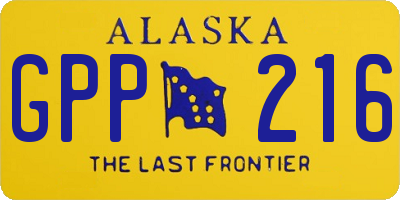 AK license plate GPP216