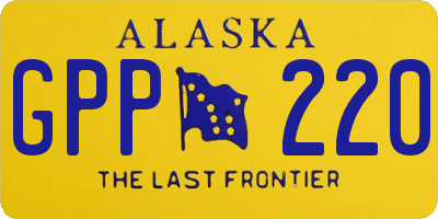 AK license plate GPP220