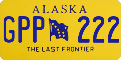AK license plate GPP222