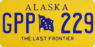 AK license plate GPP229