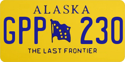 AK license plate GPP230