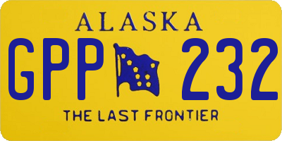 AK license plate GPP232
