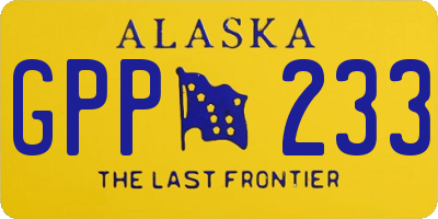 AK license plate GPP233