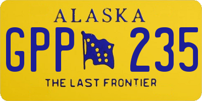 AK license plate GPP235