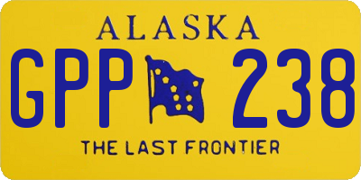 AK license plate GPP238