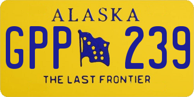 AK license plate GPP239