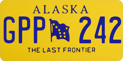 AK license plate GPP242