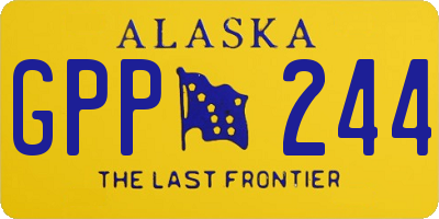 AK license plate GPP244