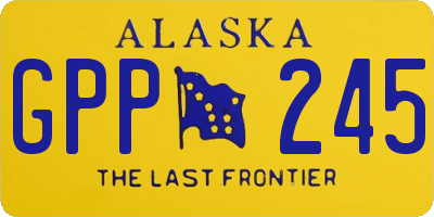 AK license plate GPP245