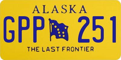 AK license plate GPP251