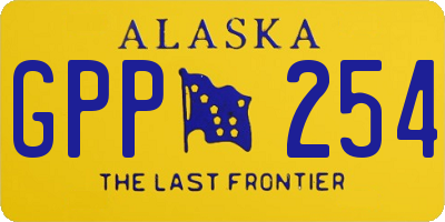 AK license plate GPP254
