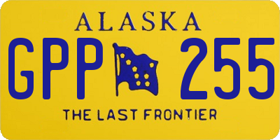 AK license plate GPP255