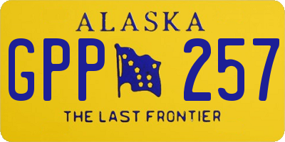 AK license plate GPP257