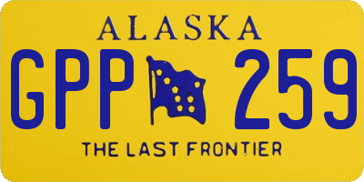AK license plate GPP259
