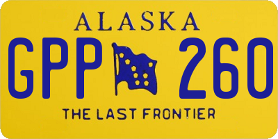 AK license plate GPP260