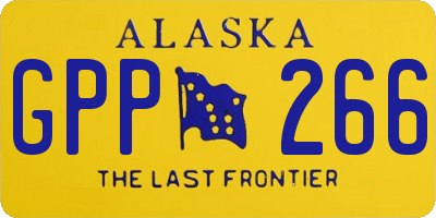 AK license plate GPP266