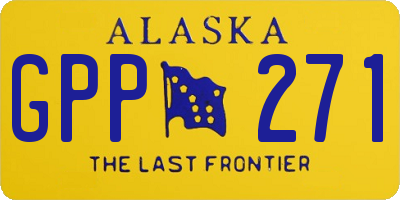 AK license plate GPP271