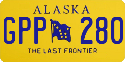 AK license plate GPP280