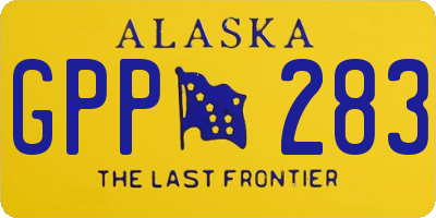 AK license plate GPP283
