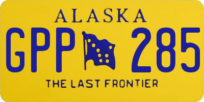AK license plate GPP285