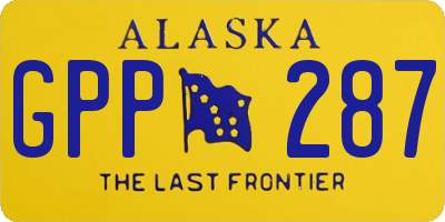 AK license plate GPP287