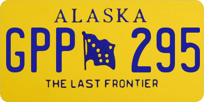AK license plate GPP295