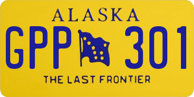 AK license plate GPP301