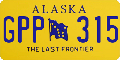 AK license plate GPP315